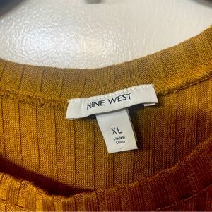 Nine West Women's Brown Ribbed Knit Sleeveless Bodycon Sweater Dress sz XL